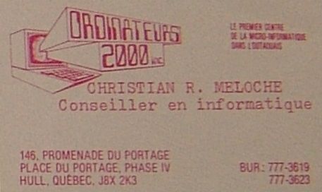 Ordinateur 2000 - Business Card